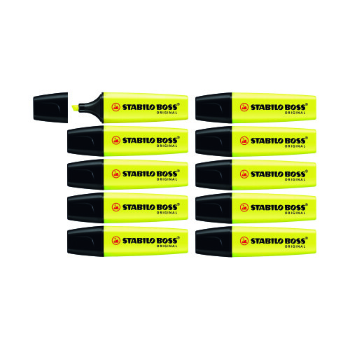 Stabilo Boss Original Highlighter Yellow (Pack of 10) 70/24/10 2