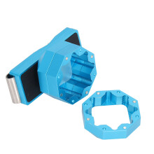 Aluminium Billardtuchkreidehalter Clip Achteckig Blau 114g