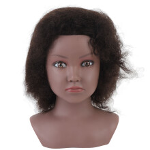 Afro-Mannequinkopf mit realistischer Menschenhaar, schwarz
