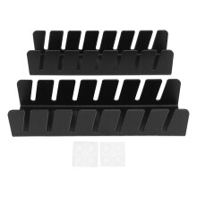 (Black) 2x Hoedhouder Acryl voor Slaapkamer Kast Wit