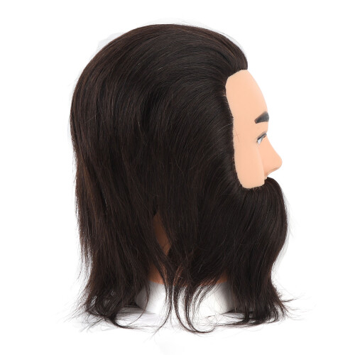 Männliches Mannequinkopf-Resin für Barttraining, schwarz 2