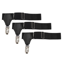 3er Pack elastische Sockenhalter mit Einzelgriff, rutschfest für Hosen