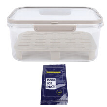 Portable Airtight Food Storage Container with Lid Handle Coffee Color