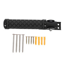 (Black) Flip Up Grab Bar Doorway Assist Non Slip Wall Support for Seniors