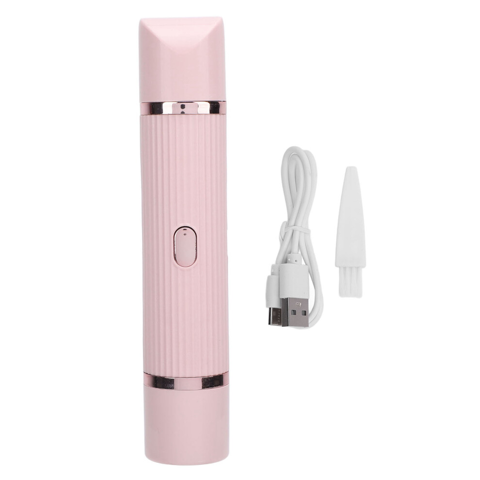 (Pink) Dual Head Electric Lady Trimmer Bikini Clipper for Women Purple