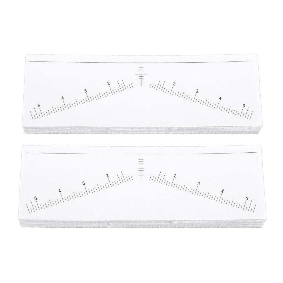 100 Sheets Disposable Eyebrow Ruler Stencils Symmetrical Shaping