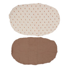 (Brown and Sun Pattern Set) 2er Pack Babybettbezug Universal Rotbraun Blume