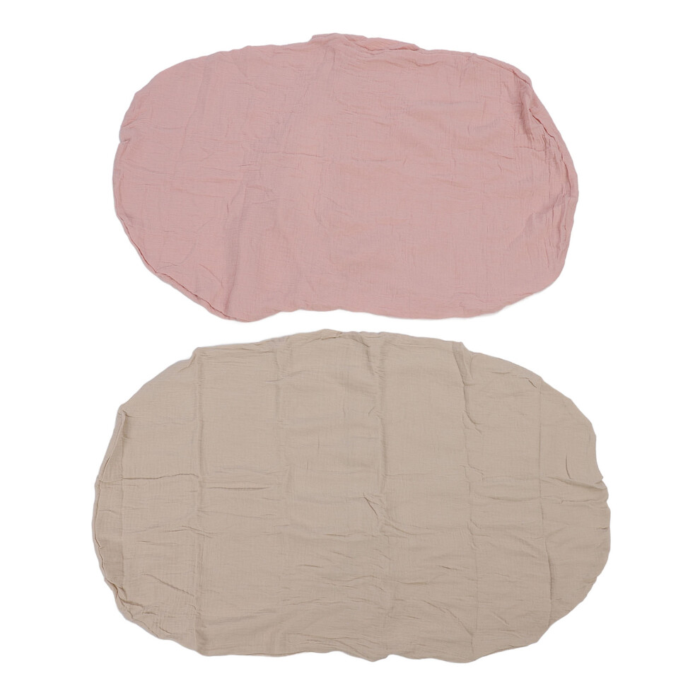 ( ) 2Pcs Changing Pad Cover Diaper Table Pad Oatmeal Brown Cream/Pink/Light