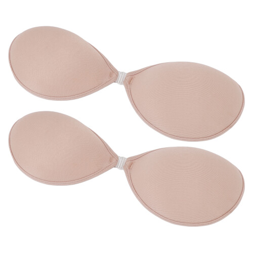 (B) 2pcs Strapless Sticky Bra Non Visible Front Buckle Backless Dresses 1
