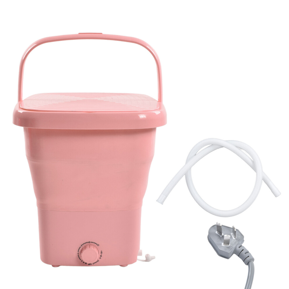 (Pink) Mini Foldable Laundry Machine 11.5L 7.3lb Water Saving Portable-image-OPC-PMMF65T-NEW