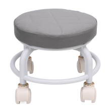 Grauer tragbarer Soft-Padding-360-Drehhocker für Kinder & Erwachsene