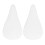 2x Wassertfeste Silikon-Bikini-Pads Weiß L 1