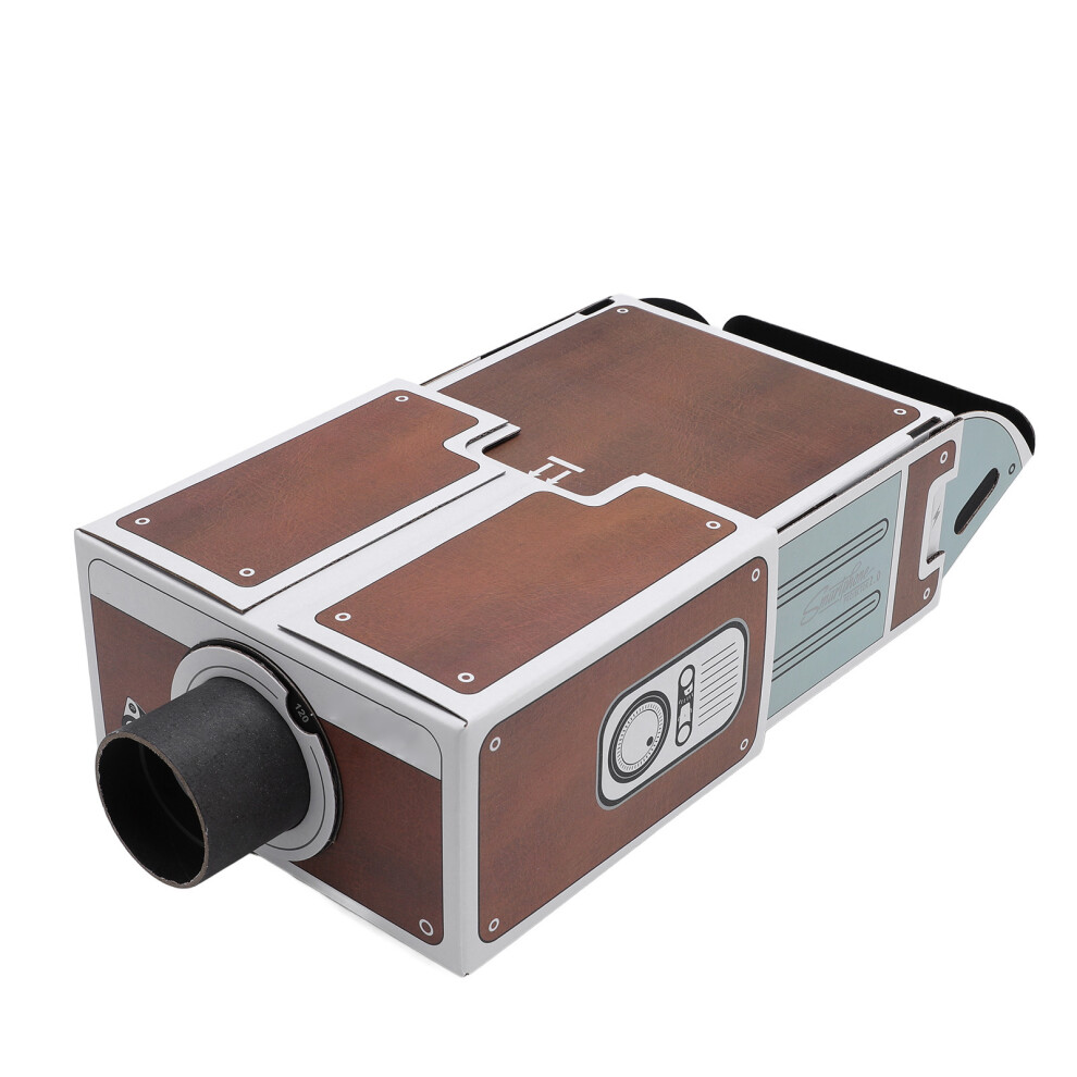 Diy Smartphone Projector 8X Magnification Cardboard Cinema Box 448787330536