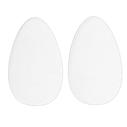 2pcs Silicone Sticker Impermeabile per Costume Bianco S