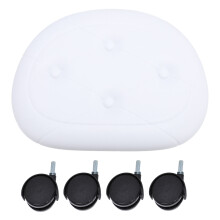 (White) Rollhocker mit Rädern: Ergonomisch, Kurzer Sitz, Weiß