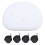 (White) Low Rolling Stool with Wheels Ergonomic Short Seat White 1