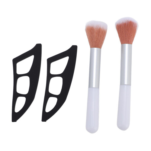 2x Wiederverwendbare Lidschatten-Schablonen mit Pinseln