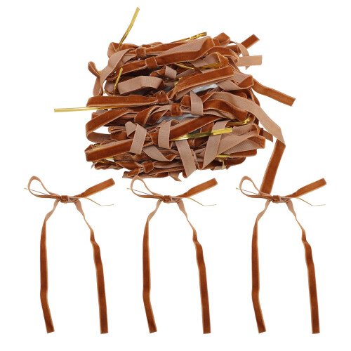 (Dark Coffee Color) Samt-Schleifengirlande als festliche Deko oder Geschenk
