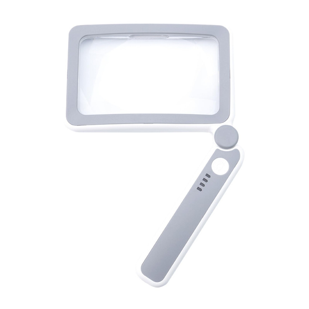 Light Led Illuminated Magnifier Handheld, 4X Magnification, Large Lens, 10-Led Reading Magnifier