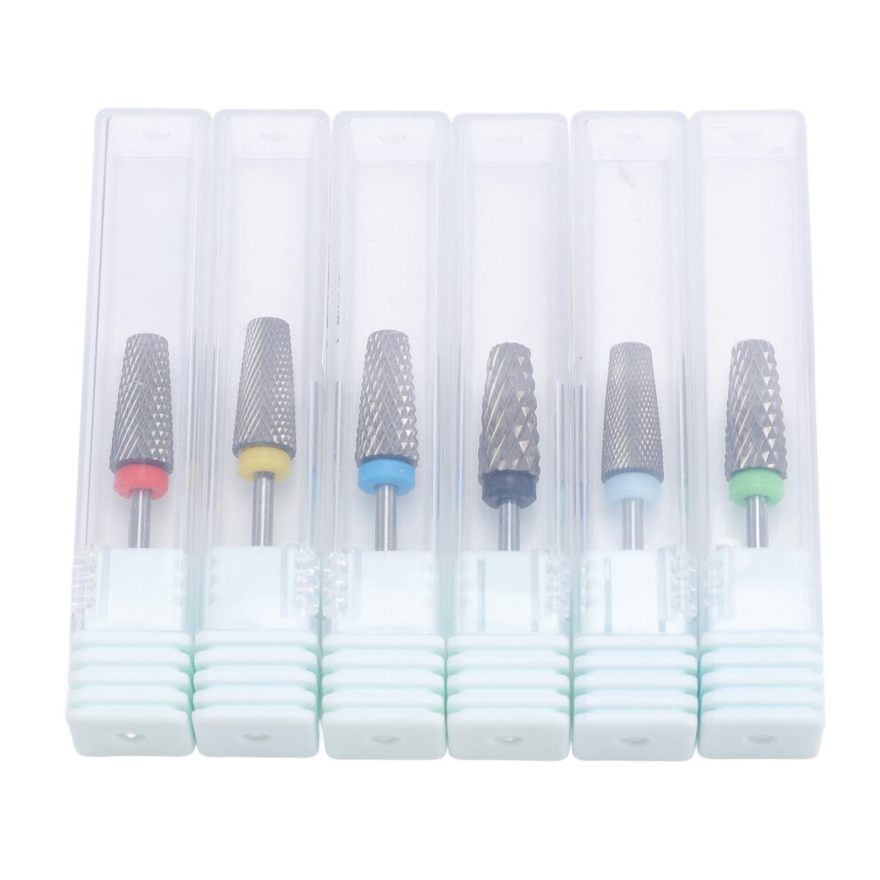 6Pcs Nail Drill Bit Set Tungsten Carbide Electric Machine 448787330949