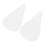 2x Wassertfeste Silikon-Bikini-Pads Weiß L 3