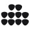 (Black) 5 Pair Swim Bra Pads Triangle Thick Comfortable Black 1