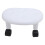 (White) Low Rolling Stool with Wheels Ergonomic Short Seat White 4