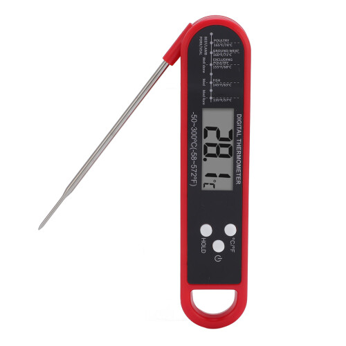 Red Digital Food Thermometer Long Probe 1