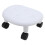 (White) Low Rolling Stool with Wheels Ergonomic Short Seat White 5