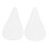2x Wassertfeste Silikon-Bikini-Pads Weiß L 4