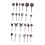 24x Vintage haarclips Retro spelden voor dames 1