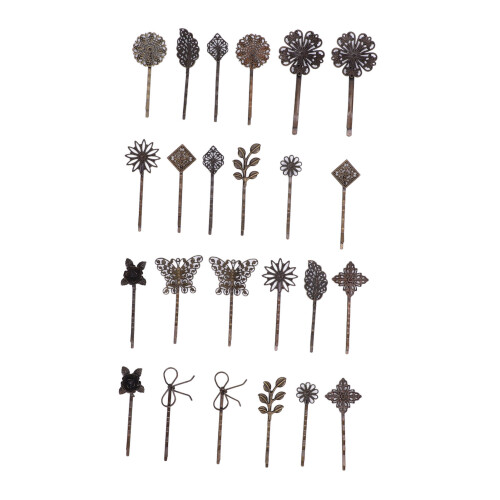 24x Vintage haarclips Retro spelden voor dames