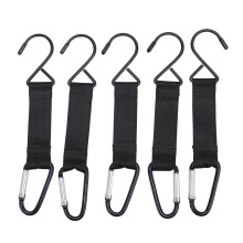 5x Nylon-Sicherheitszaunhaken für Außenbereich Schwarz
