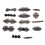 14x Bronze-Blumen-Haarclips Legierung Hochzeit 1