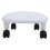 (White) Low Rolling Stool with Wheels Ergonomic Short Seat White 2