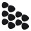 (Black) 5 Pair Swim Bra Pads Triangle Thick Comfortable Black 3