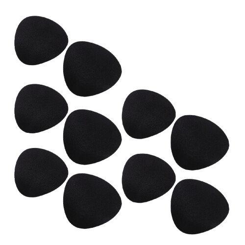(Black) 5 Pair Swim Bra Pads Triangle Thick Comfortable Black 2