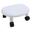 (White) Low Rolling Stool with Wheels Ergonomic Short Seat White 3