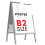 B2 size, double-sided, snap frame A-board in a silver aluminium frame 1