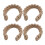 4pcs Jute Curtain Tiebacks Lightweight Decorative Holdbacks 5