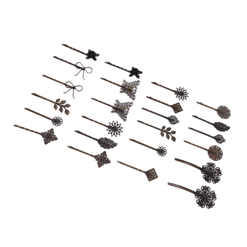 24x Vintage haarclips Retro spelden voor dames 1