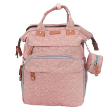 (Pink) Faltbare Windeltasche Baby-Rucksack USB-Ladeblau