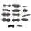 14x Bronze-Blumen-Haarclips Legierung Hochzeit 4