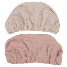 (Cream Pink Set) 2er Pack Babybett Laken Weich Baumwolle Aprikose Karamell Set