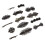 14x Bronze-Blumen-Haarclips Legierung Hochzeit 5