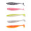 100 Stück fluoreszierende Gummiköder mit Paddle Tail für Angler 9