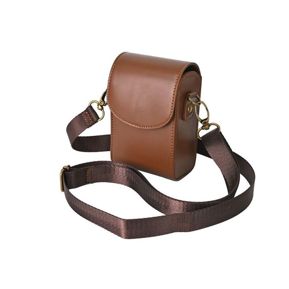 Mini Pu Camera Bag For Canon G7x G7x Ii Iii Sx740 Sx730 Sx720 Ricoh Gr Iiix Sony Zv-1 Rx100 M5 M6 M7 Case Coffee Strap 9105992847594