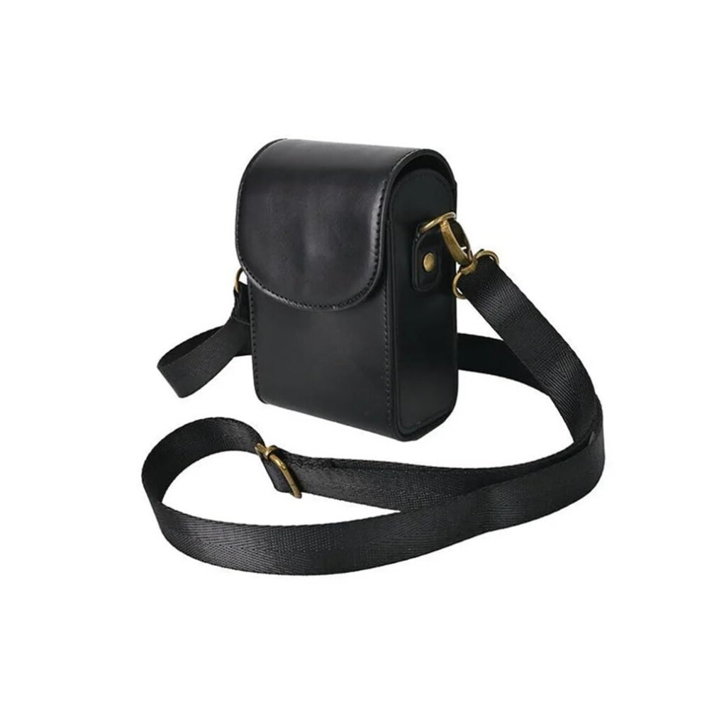 Mini PU Camera Bag For Canon G7X II III SX740 730 720 Ricoh GR3X Sony ZV1 RX100 M5 M6 M7 Leather Case Type B Black