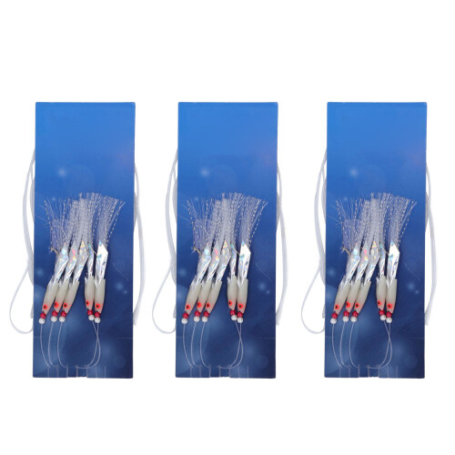 Angelköder-Set, Edelstahl, Nylonleine, Leuchtfähig, 30g 1