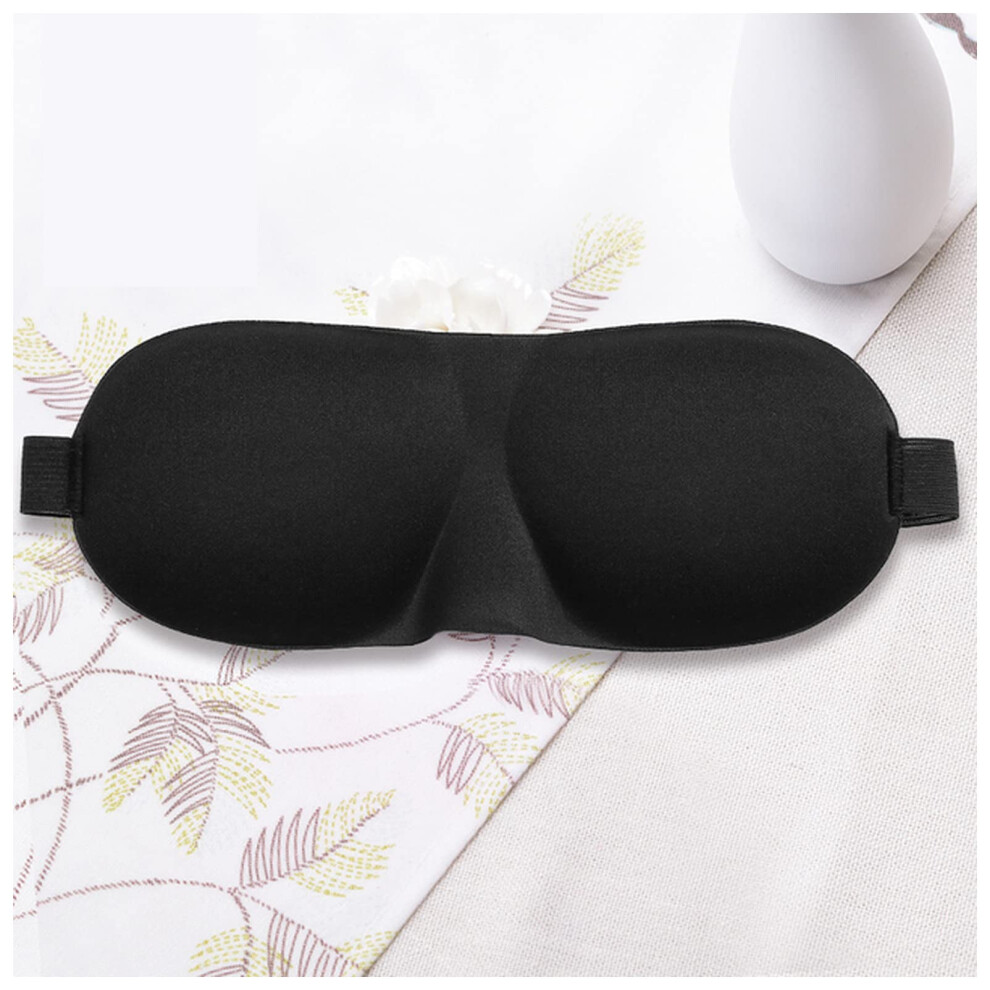 Eye Mask for Sleeping 3D Silk Sleep Mask for Eyes, Bandage Silk Cover Soft Travel Night Mask Noir Color Upgrade Size